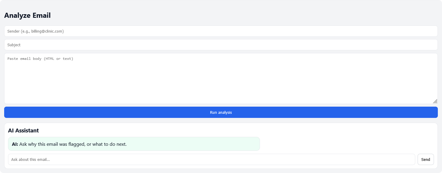 Screenshot placeholder of email security UI